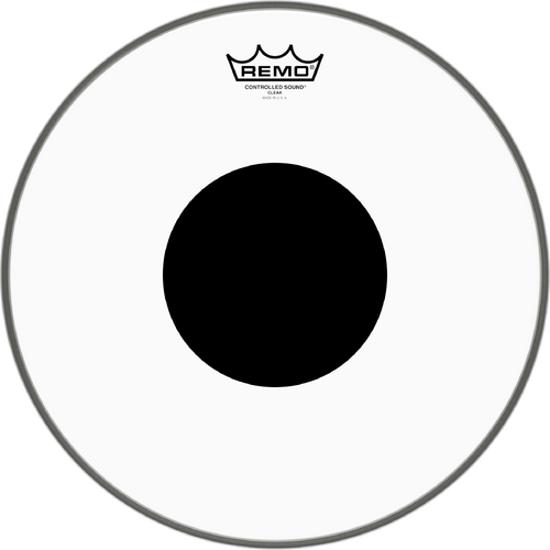 Remo CS-0312-10 Controlled Sound® Clear Black Dot™ Top 12"