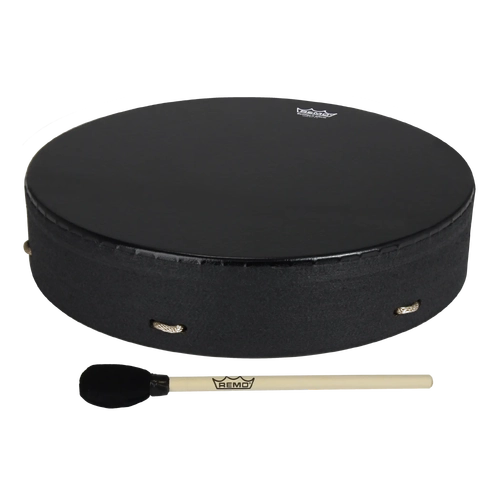 Remo E1-1316-BE Bahia Buffalo Drum Black Earth 16"