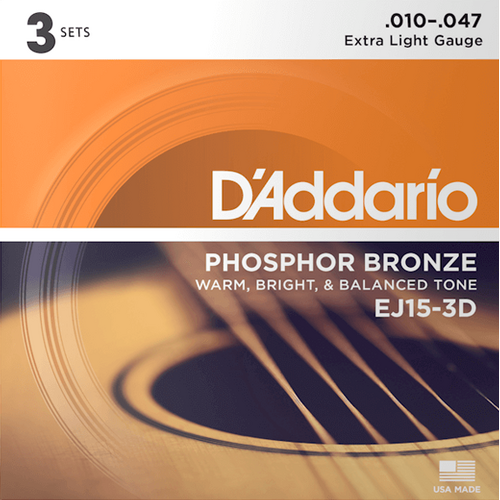 D'Addario EJ15-3D 3 Pack