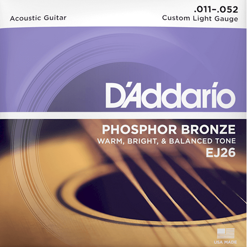 D'Addario EJ26 Phosphor Bronze .011 - .052