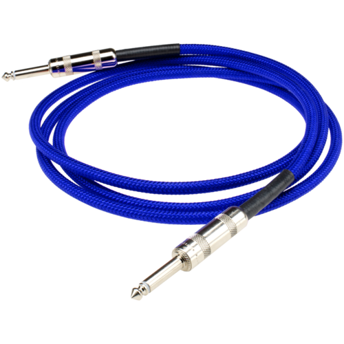 DiMarzio EP1710SSEB Guitar Cable 10ft - Electric Blue 