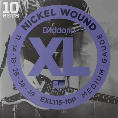 D'Addario EXL115-10P 10 Pack
