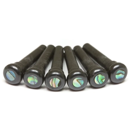 Graph Tech PP-2000-00 - Black TUSQ Bridge Pins with Paua Shell Dot Inlay