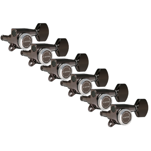 Gotoh SG381 6-In-Line Locking Tuner Set - Cosmo Black