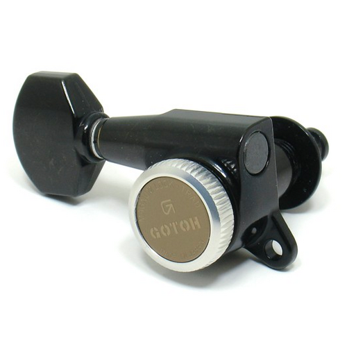 Gotoh SG381 6-In-Line Locking Tuner - Black LH