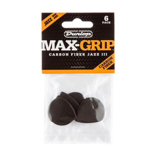 Dunlop 471P3C MAX-GRIP® Jazz III Carbon Fibre - 6 Pack