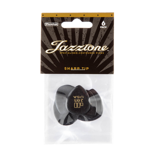 Dunlop 477P205 Jazztone 205 Pick - 6 Pack