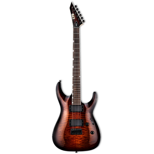 LTD MH-200HT QM Dark Brown Sunburst