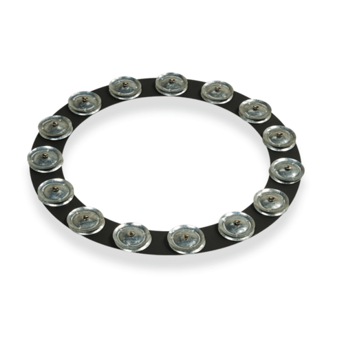 Latin Percussion 14" Tambo-ring Black Sand w/Galvanized Steel Jingles