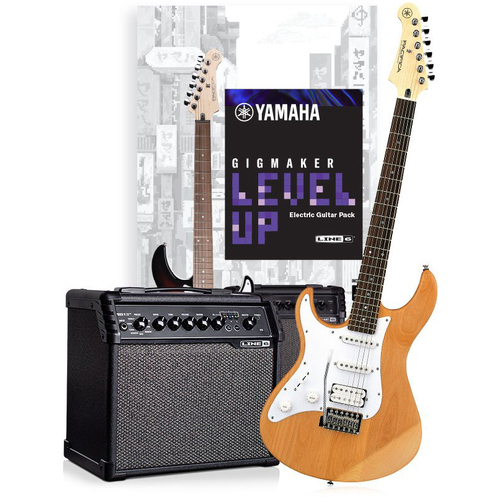 Yamaha Pacifica Gigmaker Level Up Pack Yellow Natural Satin LH