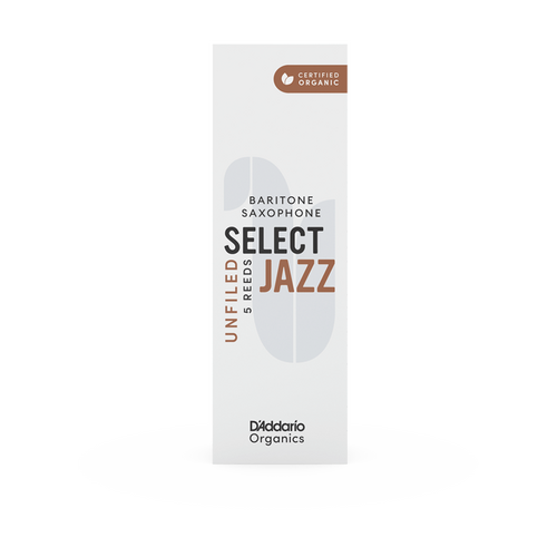 D'Addario Organic Select Jazz Unfiled Baritone Saxophone 5 Pack