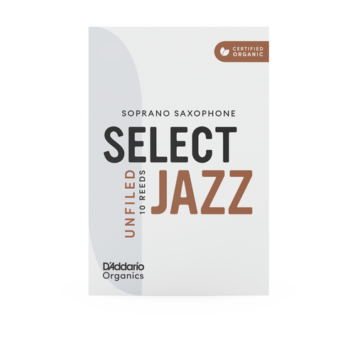 D'Addario Organic Select Jazz Unfiled Soprano Saxophone 10 Pack