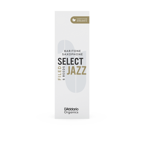 D'Addario Organic Select Jazz Filed Baritone Saxophone 5 Pack