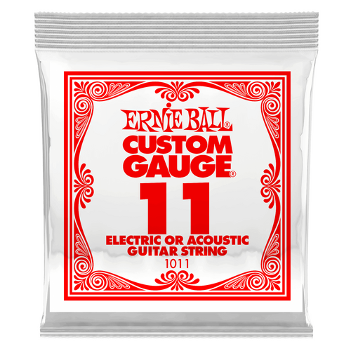 Ernie Ball .011 Plain Steel Electric Or Acoustic Guitar String