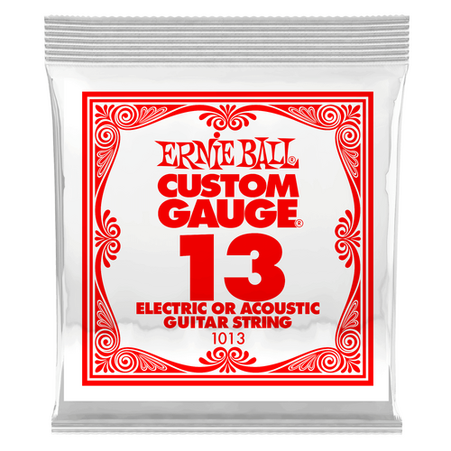 Ernie Ball .013 Plain Steel Electric Or Acoustic Guitar String