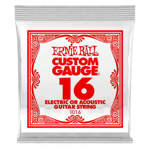 Ernie Ball .016 Plain Steel Electric Or Acoustic Guitar String