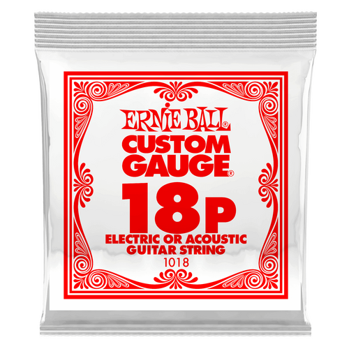 Ernie Ball .018 Plain Steel Electric Or Acoustic Guitar String
