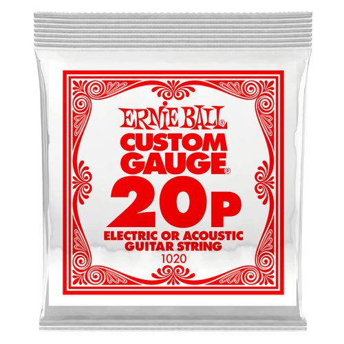 Ernie Ball .020 Plain Steel Electric Or Acoustic Guitar String
