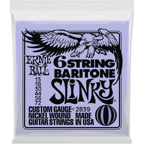 Ernie Ball 6 String Baritone Slinky 2839 13-72