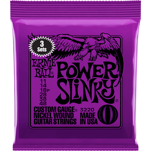 Ernie Ball 3220 Power Slinky Strings 3 Pack
