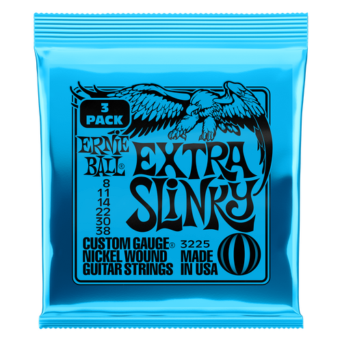 Ernie Ball 3 Pack Extra Slinky .008 - .038