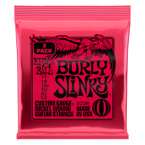 Ernie Ball Burly Slinky 3 Pack 11 - 52