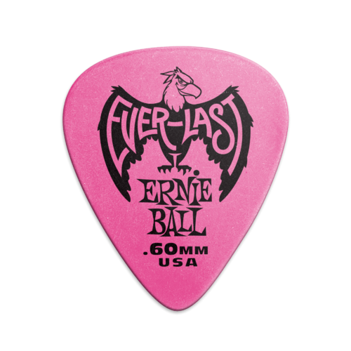 Ernie Ball 0.60 mm Everlast Picks 12 Pack - Pink