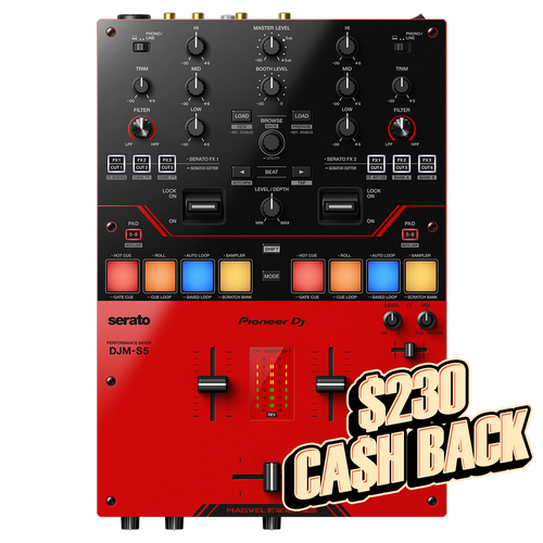 Pioneer DJ DJM-S5 2 Channel Scratch-Style DJ Mixer
