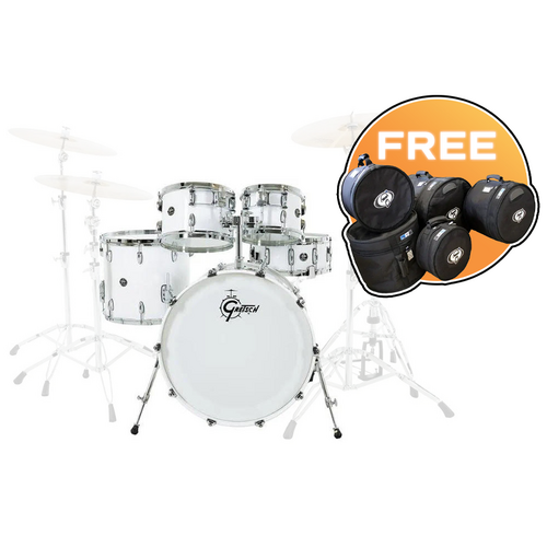 Gretsch RN2-E825-PW Renown 5pc Shell Pack with Bonus Case Set