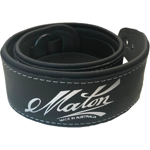Maton Deluxe Leather Guitar Strap Black