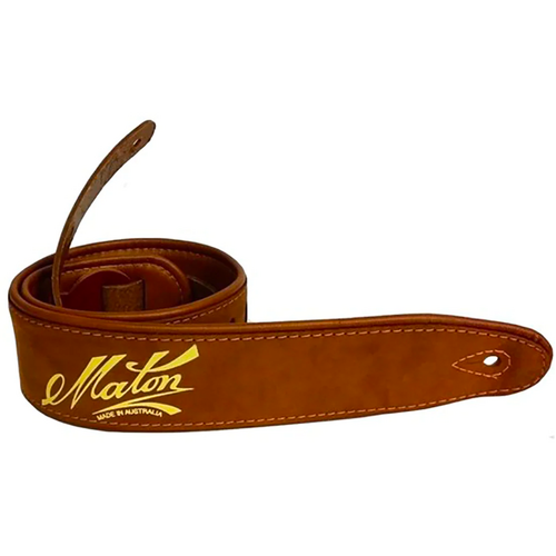 Maton Deluxe Leather Guitar Strap Brown