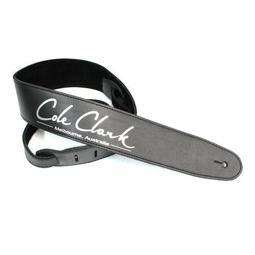 Cole Clark Leather Strap Black Silver Lettering