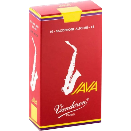 Vandoren E♭ JAVA RED Alto Saxophone Reeds - 10 Pack