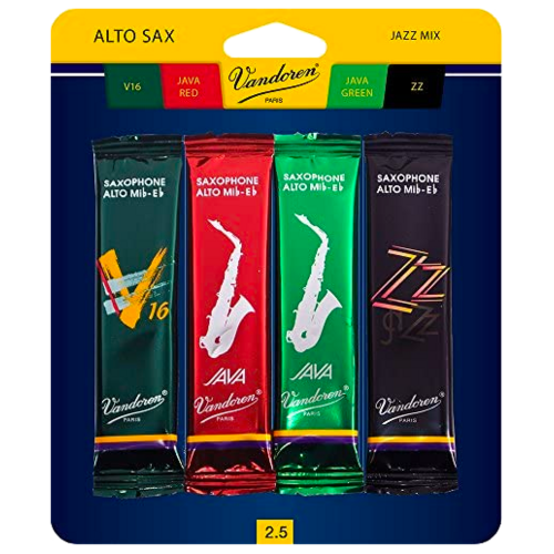 Vandoren E♭ Alto Saxophone Jazz Mix Reed - 4 Pack