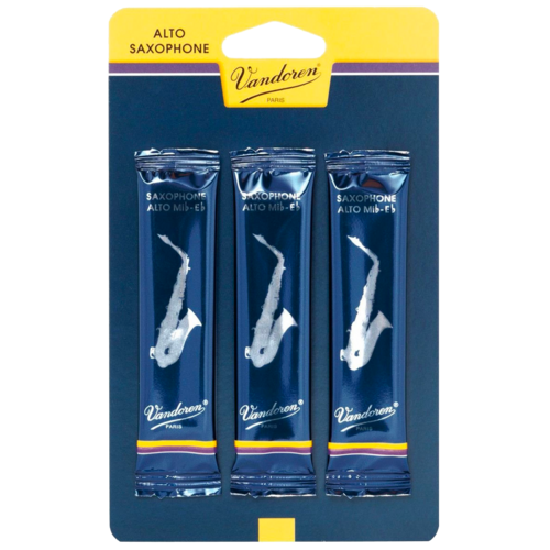 Vandoren E♭ Alto Traditional Saxophone Reed - 3 Pack