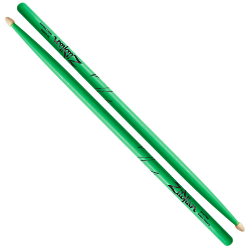 Zildjian Z5AACDGG 5A Acorn Neon Green Drum Sticks